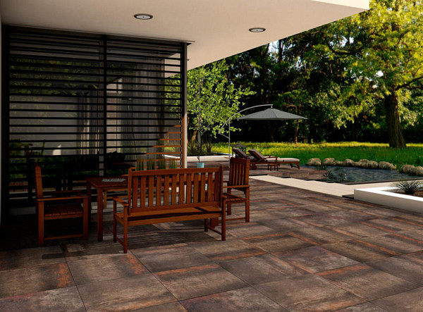 GeoCeramica® 80x80x4 Corten Steel