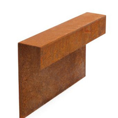 Stapelblok afdek 15x200x5/43 cm Corten